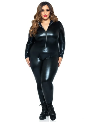 Latex Catsuit Faux Leather Women Jumpsuits Black Wetlook PVC Bodysuit Sexy  Bodycon,Red,XL : : Clothing, Shoes & Accessories