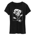 thumbnail image 1 of Instant Message - White Rose - Women's Short Sleeve Graphic T-Shirt, 1 of 5