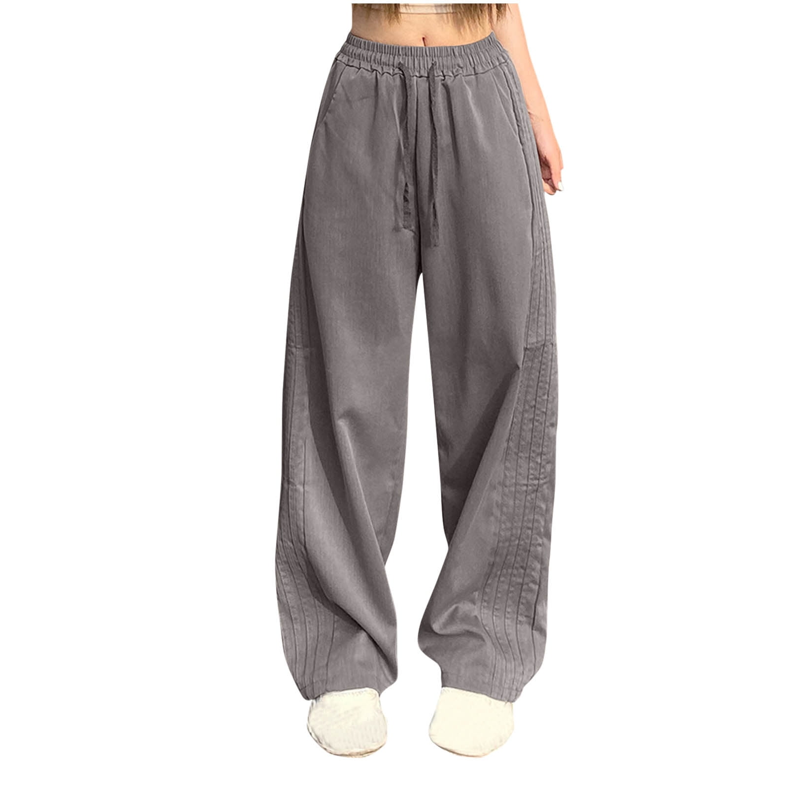 Black High Waist Plus Size Wide Leg Pants