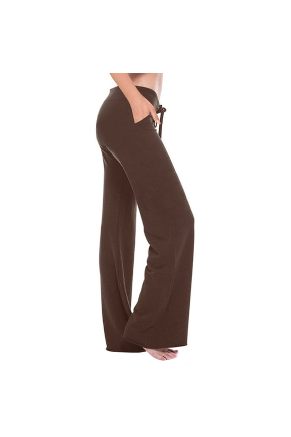 Plus Size Wide Leg Pants for Women Lounge Pants with Pockets High Waisted Palazzo Pants Adjustable Flowy Trousers