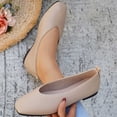 thumbnail image 1 of Plus Size Wide Width Round Toe Rhinestone Women's Casual & Dress Shoes Comfortable Office Work Daily Wear Spring Summer Khaki 8.5, 1 of 9