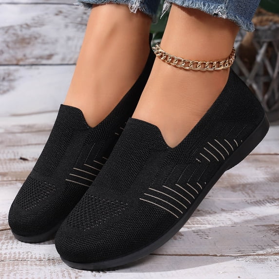 Plus Size Wide Width Shallow Cut Women's All Occasion Casual Shoes Comfortable Daily Wear Spring Summer Black 6