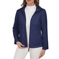 thumbnail image 1 of Plus Size Winter Coats for Women, Ladies' Casual Colored All-purpose Full-zip Long-sleeved Capless Fleece Jacket,Winter Zipper Overcoat Outerwear Navy_S, 1 of 9