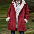 thumbnail image 1 of Plus Size Winter Coats for Women, Fleece Lined Warm Hoodie Jackets Horn Button Outerwear Parka with Pockets XL , Zip up Hoodie Ladies, 1 of 5