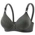 thumbnail image 1 of VONCOS Plus Size Wireless Bra Seamless Comfort Bra T-Shirt Bra Everyday Light Support Full Coverage Adjustable Straps Dark Gray,Size L, 1 of 7