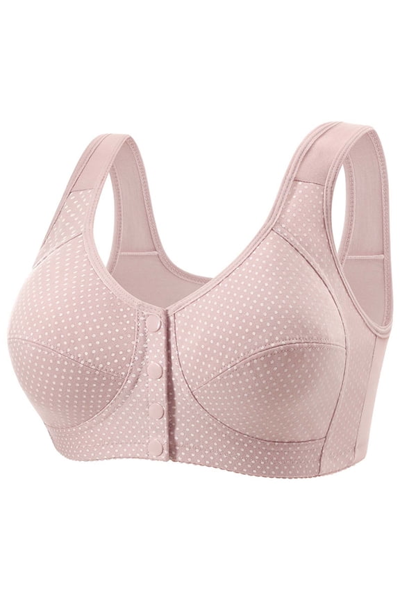 Plus Size Wireless Bras for Women Front Open Easy Wear Reliable Everyday Coverage Light Airy Daily Feel Barely There Smoothness Simple Everyday Design Sleep Lounge Home Summer Gray 46