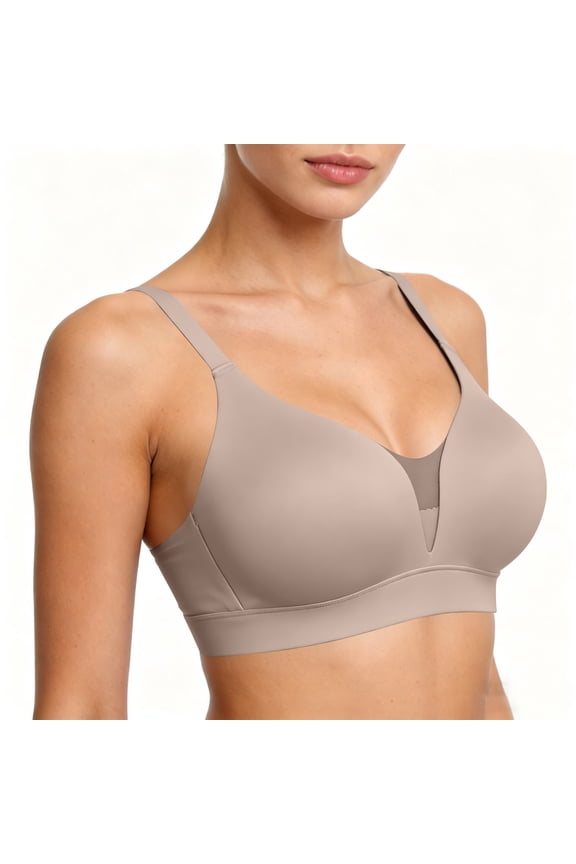 Plus Size Wireless Bras for Women Full Coverage Smoothing Fresh Feel During Long Days Lightweight No Show Design Minimal Lounge Essential Weekend Lounge Style Summer Pink XL