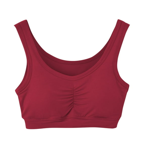 Plus Size Wireless Comfort Bra - Full Coverage Support for Moms & Seniors, Soft Cup Bralette (M-XXL, 7 Colors) | Hontri | Plus Size Women's Bras Soft Wireless Bra for Moms & (Red | XL)