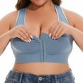 thumbnail image 1 of Plus Size Wireless Front Closure Bra Comfortable Breathable Support Everyday Wear Seamless Soft Cup Lightweight, 1 of 2