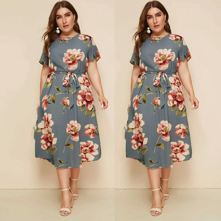 Casual Print O Neck Long Sleeve Dresses Casual Print O Neck Long Sleeve Dresses