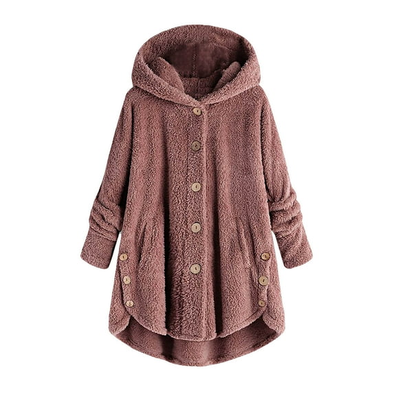 Plus Size Women Clothes Womens Warm Fuzzy Zip Up Hoodie Oversized Sherpa Jacket with Pockets Plus Size Faux Fur Fleece Winter Coats for Women Fashion Jackets for Women