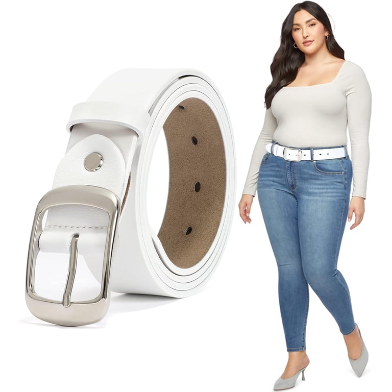Plus Size Women Leather Belt Black Casual Waist Belt for  display picture 2