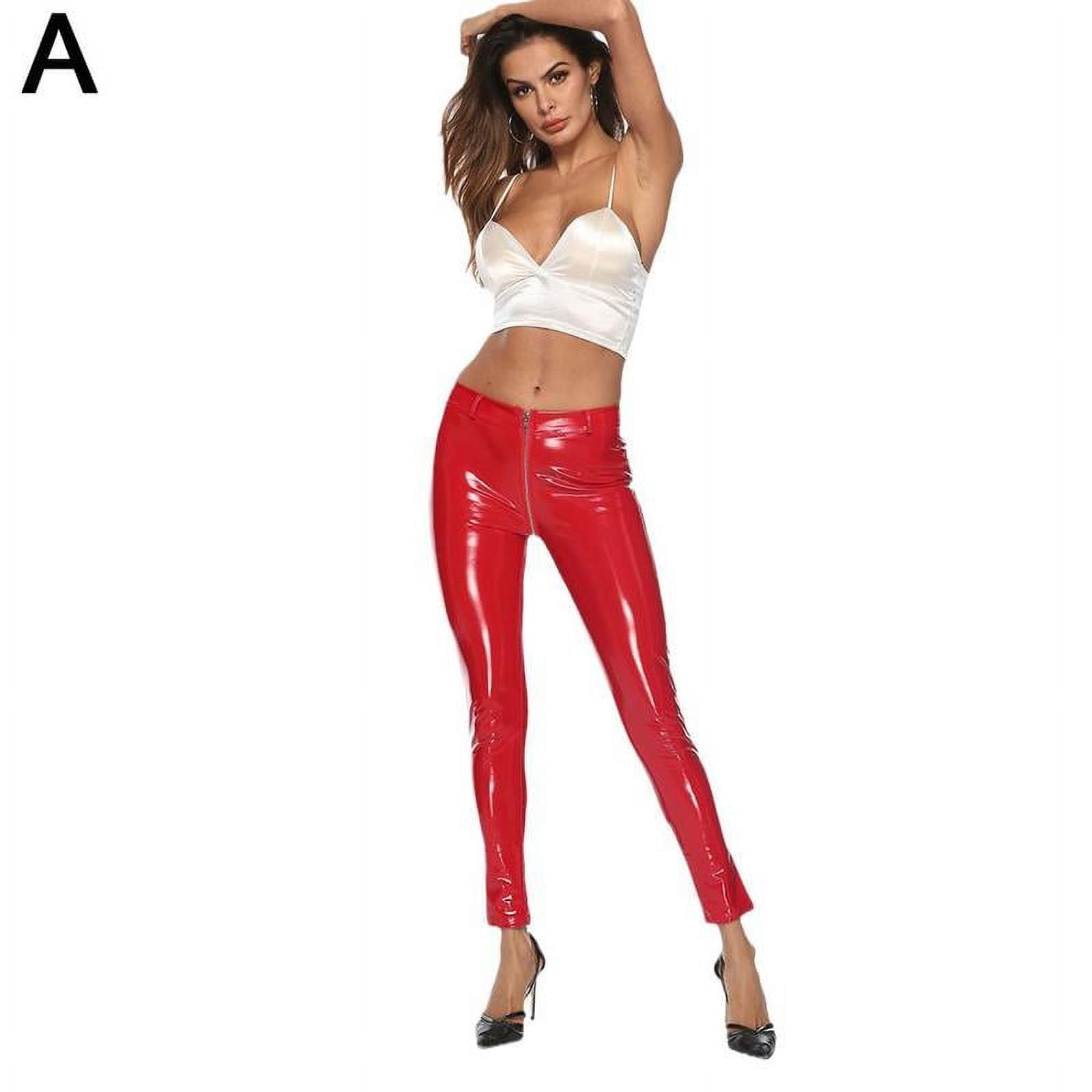 Pvc trousers plus size deals