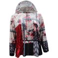 thumbnail image 1 of Plus Size Women Long Sleeve Velvet Zip Up Jacket Outerwear Hoodie Red 1X (16.023), 1 of 3