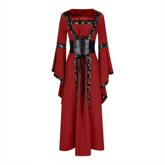 Plus Size Women Medieval Dress Victorian Costume Renaissance Long Dress Costumes 2025 Halloween Cosplay Retro Gowns