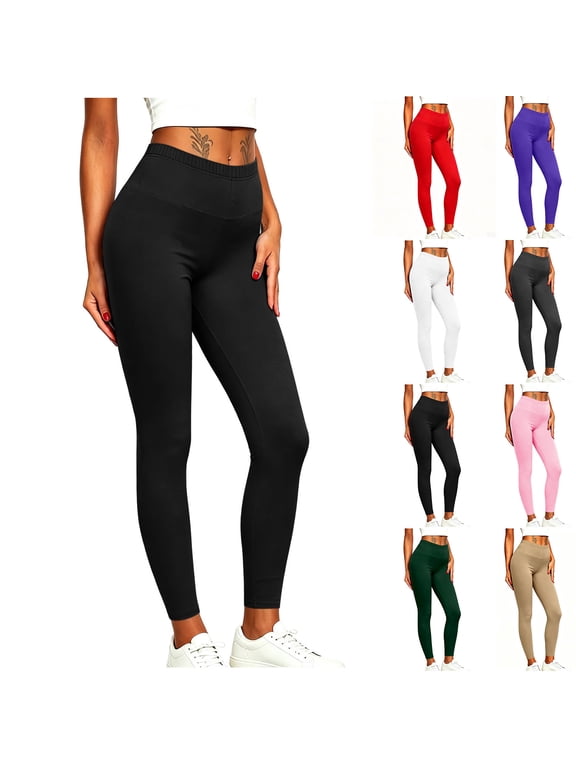 Plus Size Women Polyester Spandex Winter Tight Yoga Pants, Stretch Elastic Waist Solid Color Long Sports Trousers, Versatile Slim Fit Bottoms for Shopping Travel Daily | TruHer,Army Green 2XL