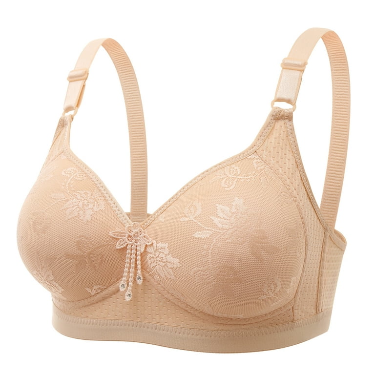 Ultra Thin Pad 38C-46D Non-wired Breathable Big Cup Bra