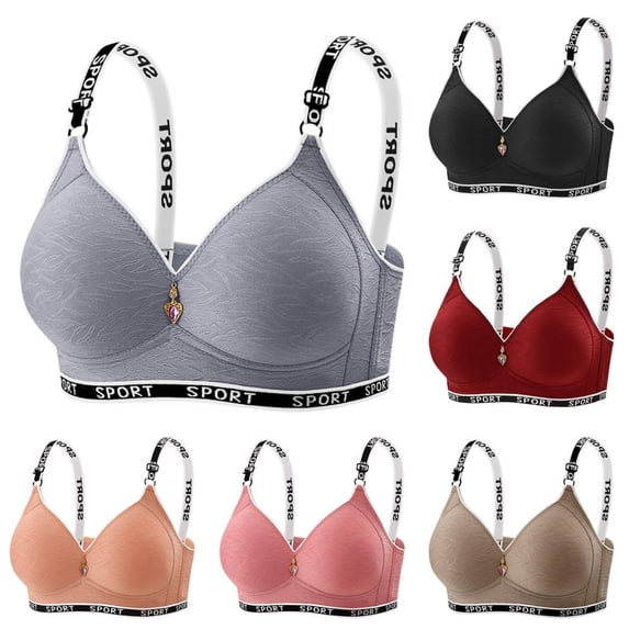 Plus Size Women'S Wirefree Bra with Front Closure, Breathable Embroidery Design for Everyday Comfort 40