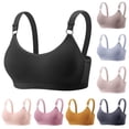 thumbnail image 1 of Plus Size Women'S Wirefree Push-Up Bra with Breathable Back Closure for Everyday Comfort 3XL, 1 of 8
