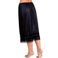 thumbnail image 1 of Plus Size Women Solid Color Half Skirt Elastic High Waist Lace Trim Long Underskirt for Under Dresses L-3XL, 1 of 9