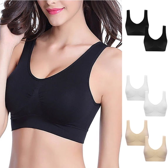 Plus Size Women Sports Bra Full Cup Bras, Thin Cup Wirefree Bra, Seamless Comfort Lifting Support for Daily Wear Active Lifestyle Workout | TruBelle,Beige 5XL