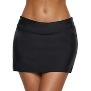 YOULOVEIT Plus Size Women Swim Skirt Swimdress Swim Bottoms Shorts Panties Pants Swimwear Swimsuit Swimming Bathing Suit Beachwear Swim Skirt Cover Up Mini Dress