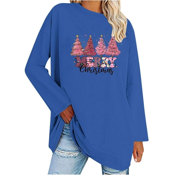 Plus Size Women T-Shirt Christmas Candy Snowman Gift Funny Casual Long Sleeve Graphic Cute Tee Tops