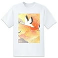 thumbnail image 1 of Plus Size Women Tops T Shirt BirdGraphic Tees Summer Tops Classic Round Neck Floral Oversize Short Sleeves, Crew Neck Shirts For Women, 1 of 5