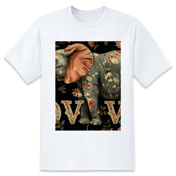 Plus Size Women Tops T Shirt LoveGraphic Tees Summer Tops Classic Round Neck Floral Oversize Short Sleeves, Crew Neck Shirts For Women
