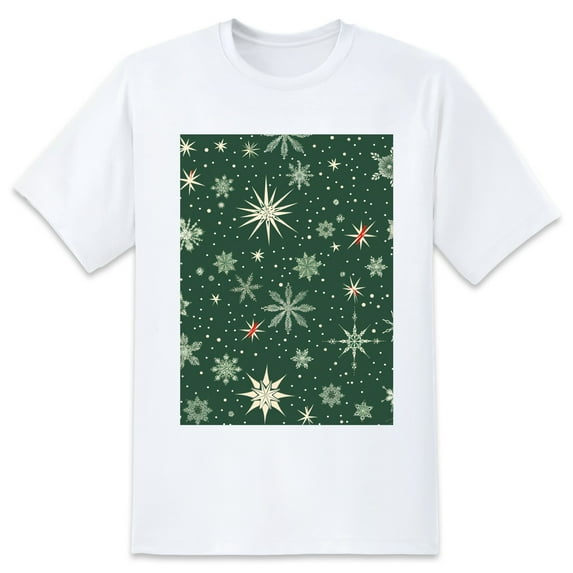 Plus Size Women Tops T Shirt SnowflakeGraphic Tees Summer Tops Classic Round Neck Floral Oversize Short Sleeves, Crew Neck Shirts For Women