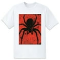 thumbnail image 1 of Plus Size Women Tops T Shirt SpiderGraphic Tees Summer Tops Classic Round Neck Floral Oversize Short Sleeves, Crew Neck Shirts For Women, 1 of 5