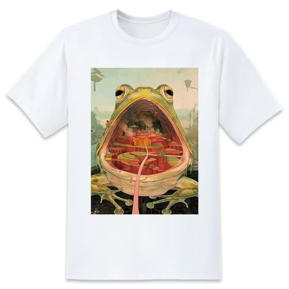 Plus Size Women Tops T Shirt ToadGraphic Tees Summer Tops Classic Round Neck Floral Oversize Short Sleeves, Crew Neck Shirts For Women