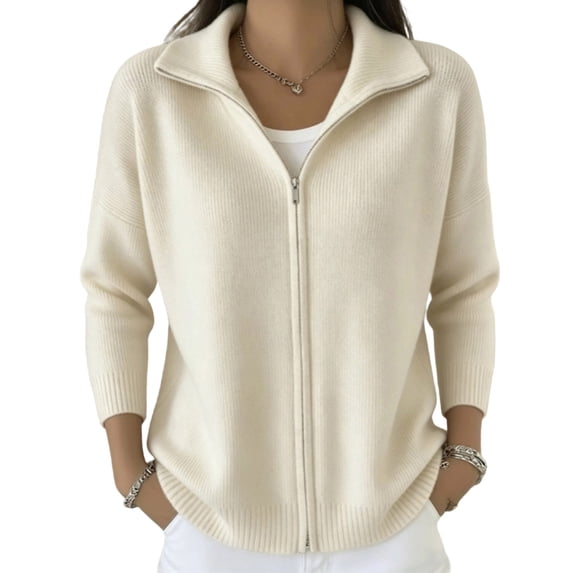 Plus Size Women's 2027 Winter Coats Fashion Solid Casual Long Sleeved Zipper Tops Sweater Coat Outwear S-3XL