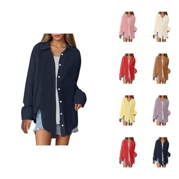 Plus Size Women’s Blouses – Elegant Tops with Ruffle Sleeve V Neck Office Blouse for Work or Evening Party Trendy Womens Casual Long Button Up Collar Shirts For Loose Fit