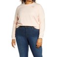 thumbnail image 1 of Plus Size Women's Bp. Tie Dye Crewneck Sweatshirt, Size 2X - Pink, 1 of 1