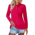 thumbnail image 1 of Plus Size Women's Casual Long Sleeve Button Up Shirt Relaxed Fit Comfortable Everyday Wear Versatile Stylish Top, 1 of 1