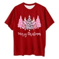 thumbnail image 1 of Plus Size Women's Christmas Print Loose Crew Neck T Shirt Holiday Graphic Top For Comfortable Casual Wear, 1 of 3