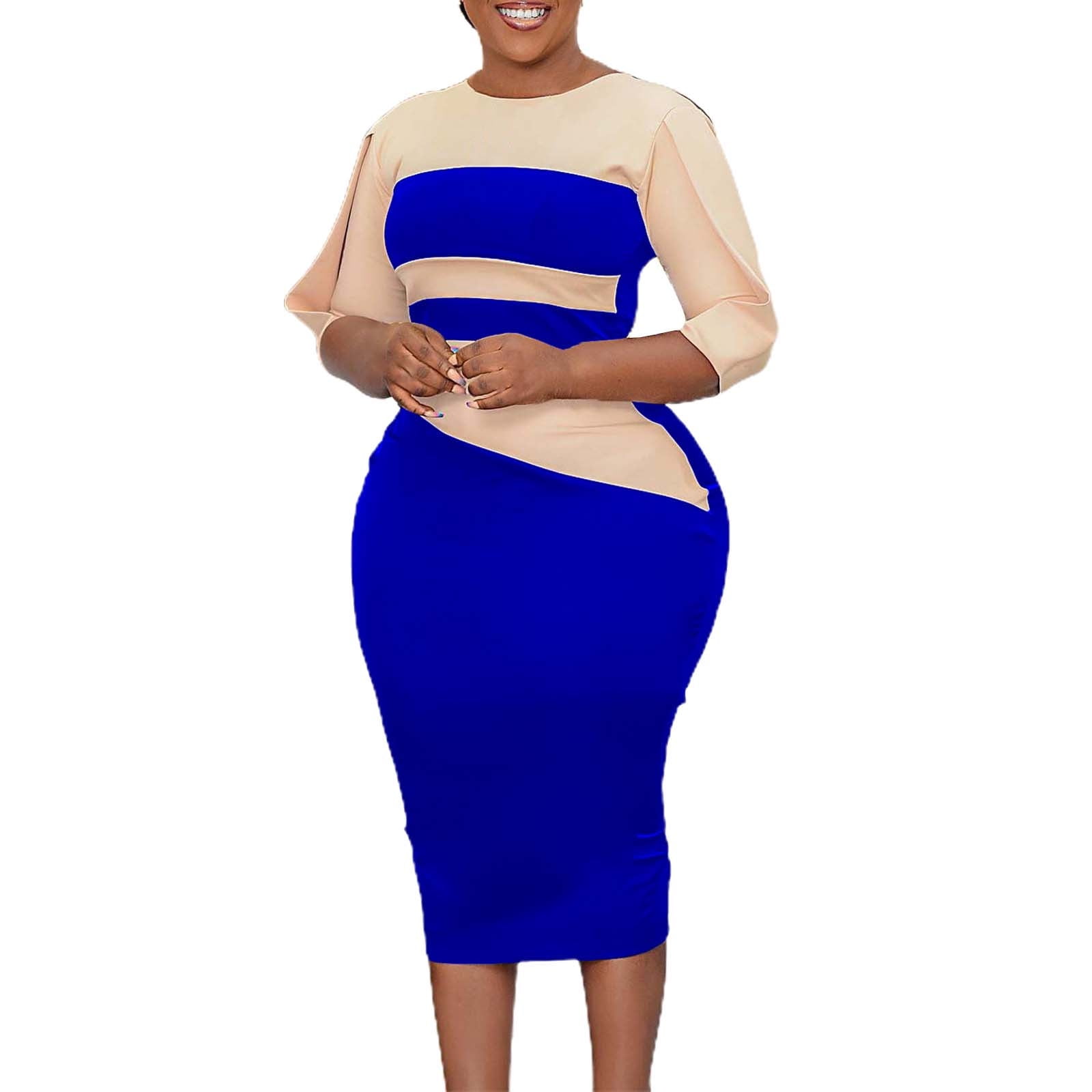 Plus Size Women's Clothing 2024 Temperament Tongle Half Sleeved Color