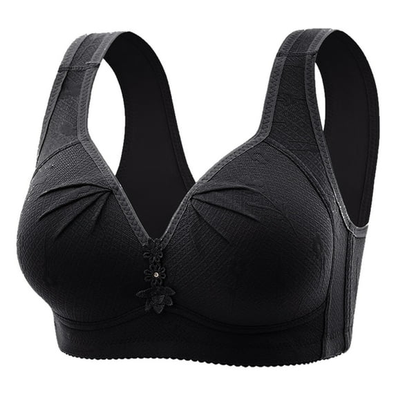 Plus Size Women's Comfortable Wireless Push Up Bra Breathable Seamless Tank Top Support