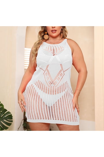 Mini Dress Plus Size White Crochet Dress Helio White Crochet Long Sleeve  Mini Dress US Beginning