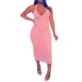 thumbnail image 1 of Plus Size Women's Dress Elegant Slim Neck Summer Fashion European Style Flowy Comfortable Stretchy Casual Outfit, 1 of 2