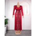 thumbnail image 1 of Plus Size Women's Dress V-neck Backless Sequined Evening Dress, 1 of 6
