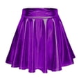 thumbnail image 1 of Plus Size Women's Fashion Shiny Metallic Skater Skirt High Waist A-Line Flared Mini Skirt Ideal Party Skirt for Club Daily Outings Performance Wear, 1 of 8