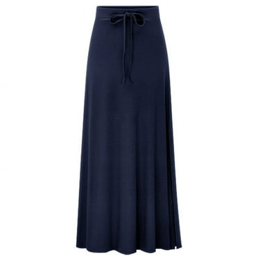 Plus Size Women's Fashionable Knitted Midi-Skirt High Waist Elastic A-Line Skirt L-6XL