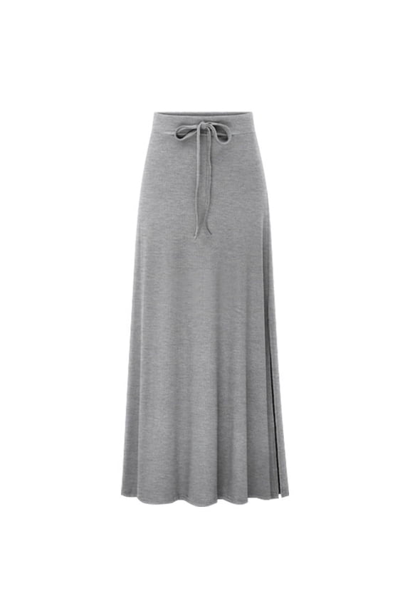 Plus Size Women's Fashionable Knitted Midi-Skirt High Waist Elastic A-Line Skirt L-6XL