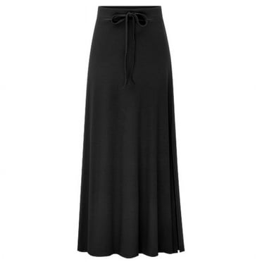 Plus Size Women's Fashionable Knitted Midi-Skirt High Waist Elastic A-Line Skirt L-6XL