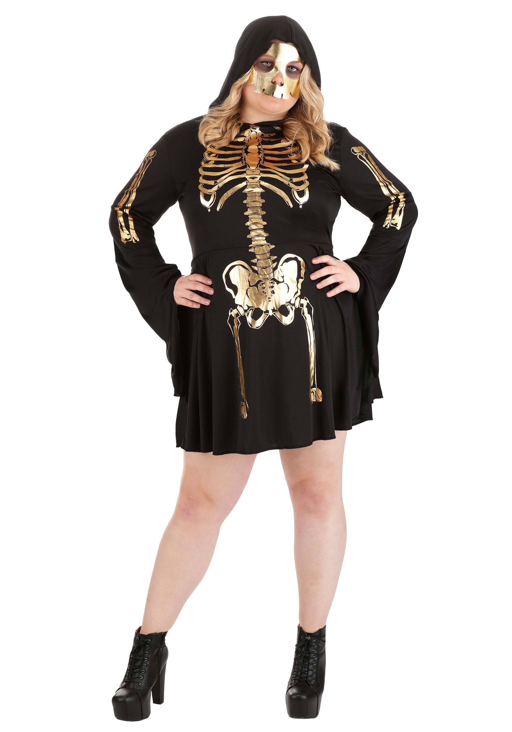 Plus Size Women's Gilded Skeleton Dress Costume - Walmart.com Plus Size Women's Gilded Skeleton Dress Costume - Walmart.com