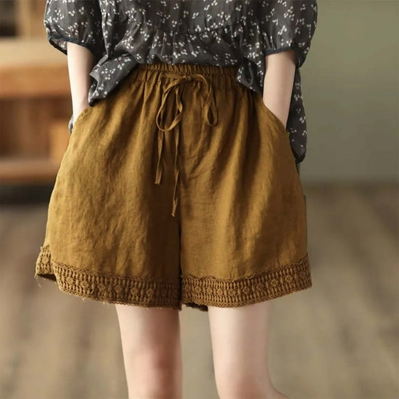 Plus Size Women's High Waist Casual Pants Comfortable Loose Crochet Wide Leg Trousers For Moms Bathing Suit Shorts Womens Swim Board Short Long Swim Trunks Jag Swimwear Women Board Shorts Swimming