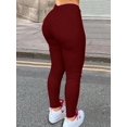 thumbnail image 1 of Plus Size Women's High Waist Pocket Zipper Fly Solid Straight-leg Pants, 1 of 3