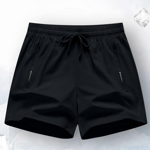 Plus Size Women's High Waisted Elastic Waist Shorts With Pockets And Zipper For Summer